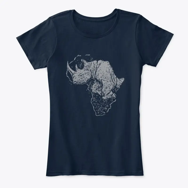 Rhino in Africa on Dark